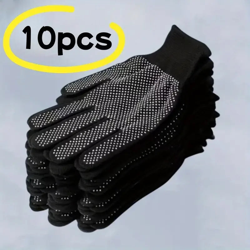 10PCS Nylon Gloves - Breathable Non-Slip for Cycling, Fishing, Camping - Unisex Multicolor