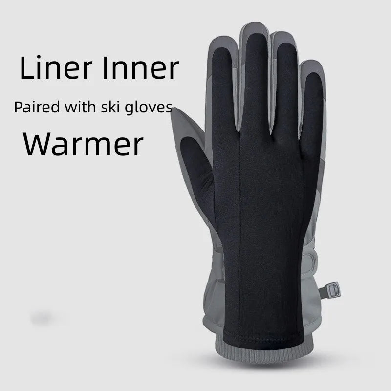 WRELS Ski Gloves Black Liner Inner Thin Touchscreen Usefulness Party Gloves Ultralight Sports Full Fingers Snowboard Accessories