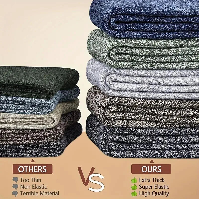 3 Pairs Winter Thick Towel Men's Socks Man's Outdoor Sports Long Socks Cold Resistant Frost Proof Snow Socks For Man Gift 39-44