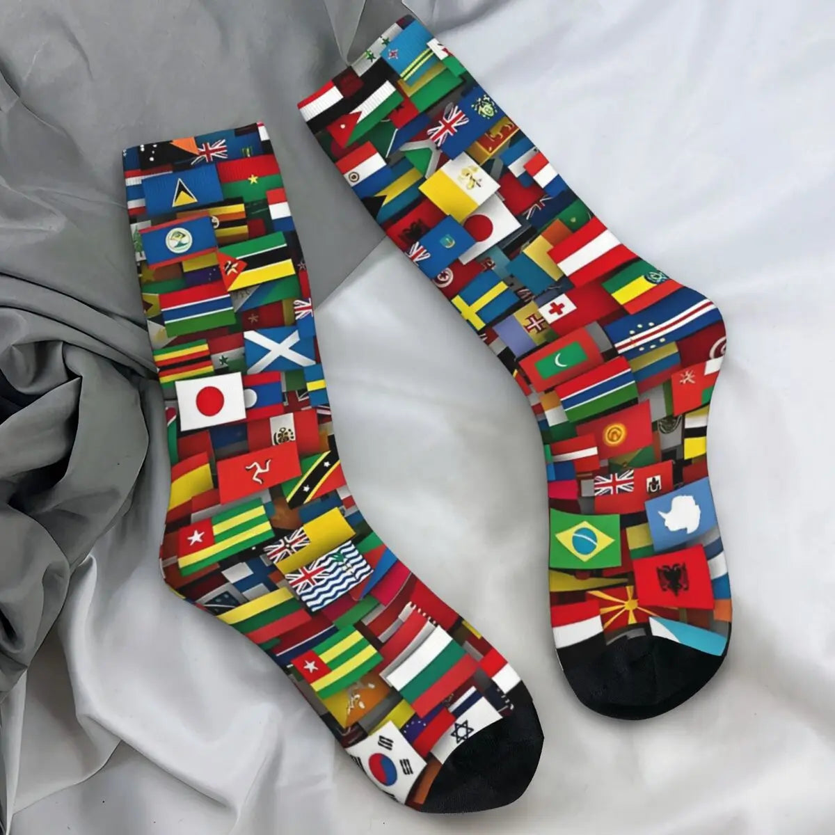 Flags Of All Countries Of The World Stockings Design Harajuku Socks Winter Anti Bacterial Socks Men Outdoor Breathable Socks