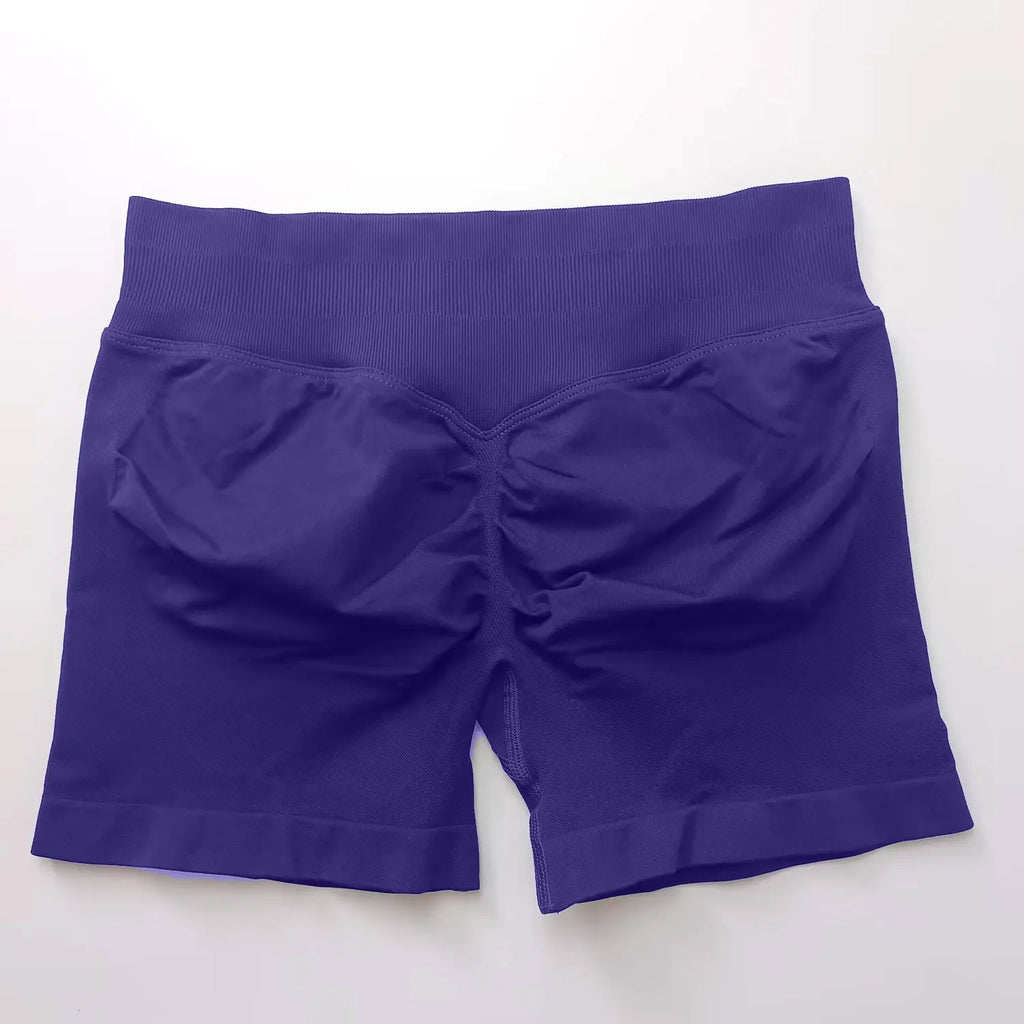 Short de sport sans coutures NCLAGEN 4,5 pouces pour femme, effet push-up, idéal pour le fitness, le yoga et la course à pied. 