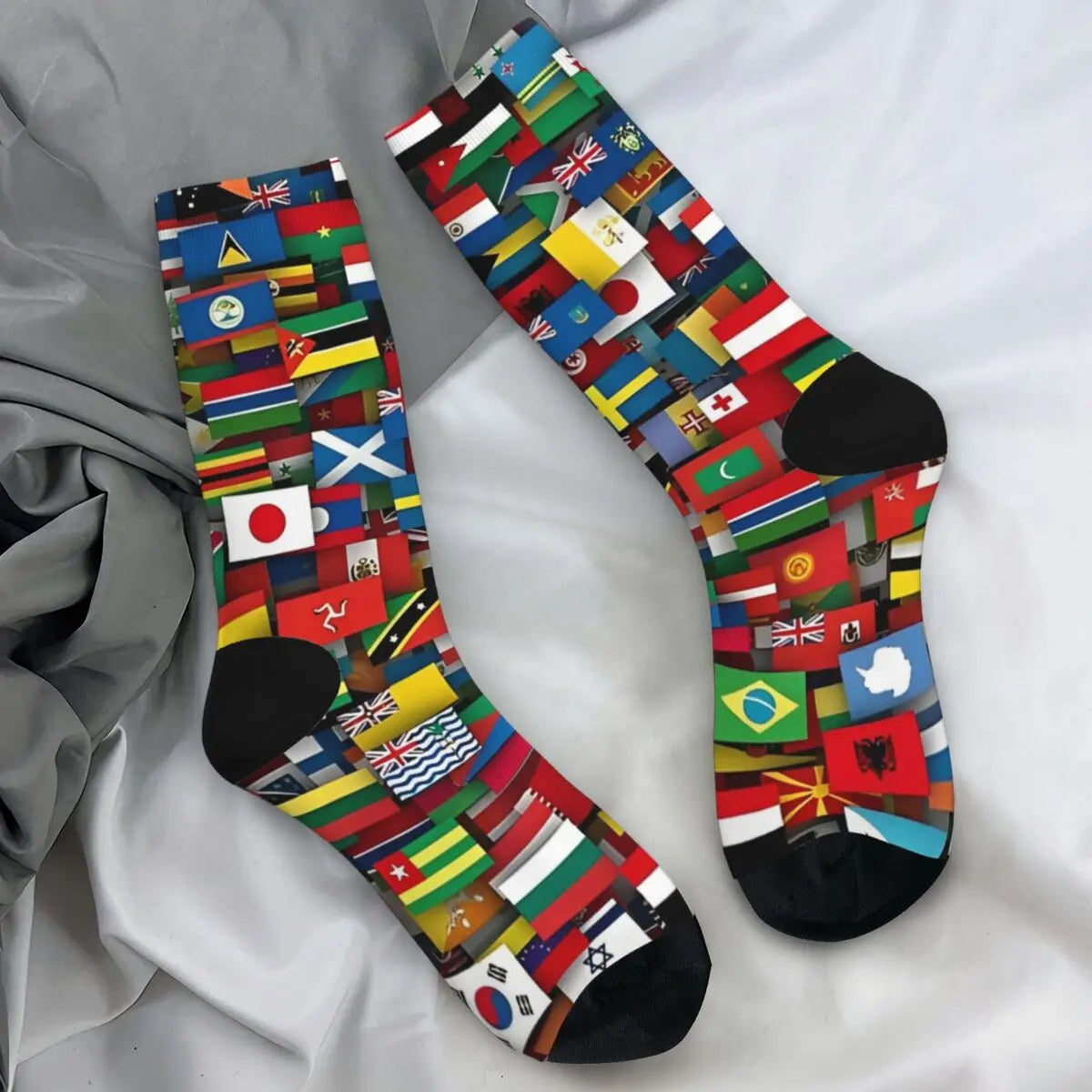 Flags Of All Countries Of The World Stockings Design Harajuku Socks Winter Anti Bacterial Socks Men Outdoor Breathable Socks
