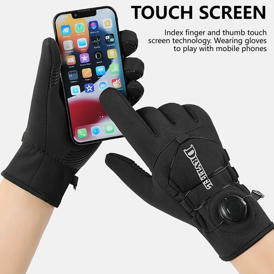 GTUBIKE 1 Pair Winter Cycling Gloves Warm Waterproof Windproof Unisex with Touchscreen for Outdoor Riding Skiing Running Bycicle