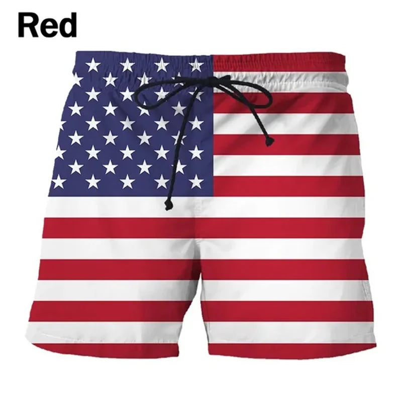 Germany USA UK Flag Beach Shorts Men 3D Printing Board Shorts Swimsuit Homme 2023 Summer Hawaii Swim Trunks Cool Kids Ice Shorts