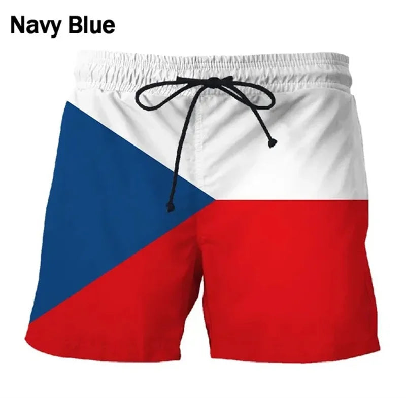 Germany USA UK Flag Beach Shorts Men 3D Printing Board Shorts Swimsuit Homme 2023 Summer Hawaii Swim Trunks Cool Kids Ice Shorts
