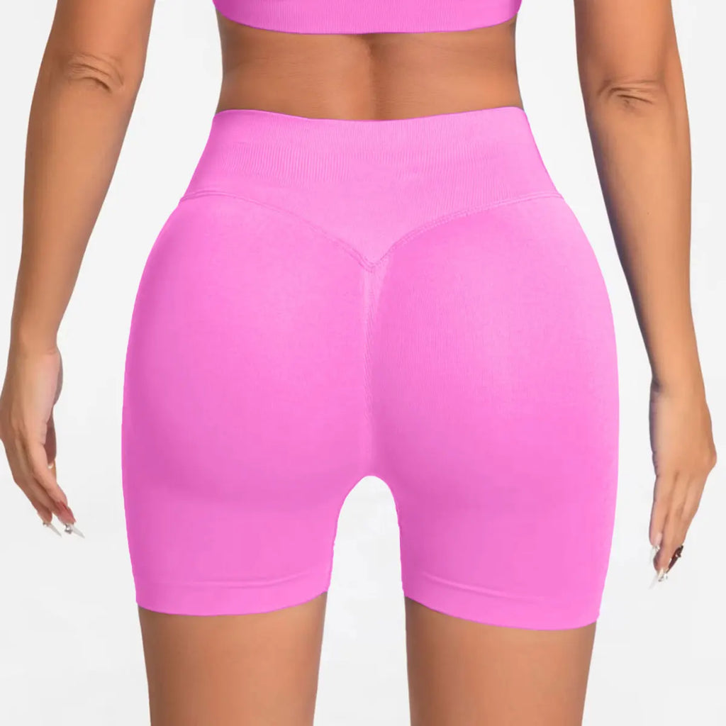 Short de sport sans coutures NCLAGEN 4,5 pouces pour femme, effet push-up, idéal pour le fitness, le yoga et la course à pied. 