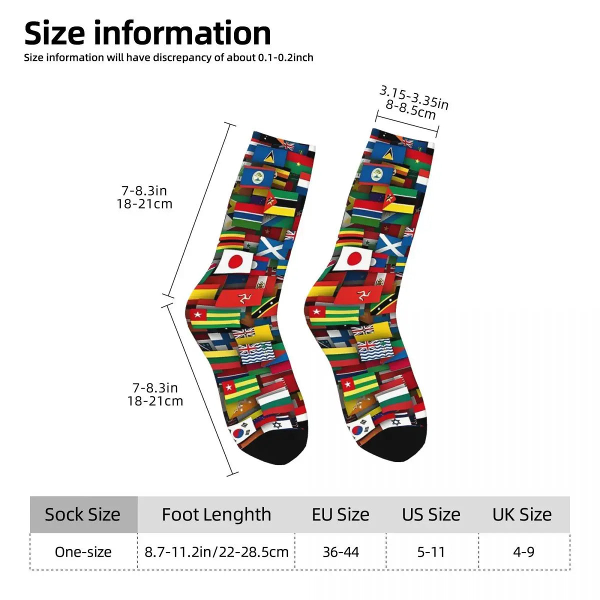Flags Of All Countries Of The World Stockings Design Harajuku Socks Winter Anti Bacterial Socks Men Outdoor Breathable Socks
