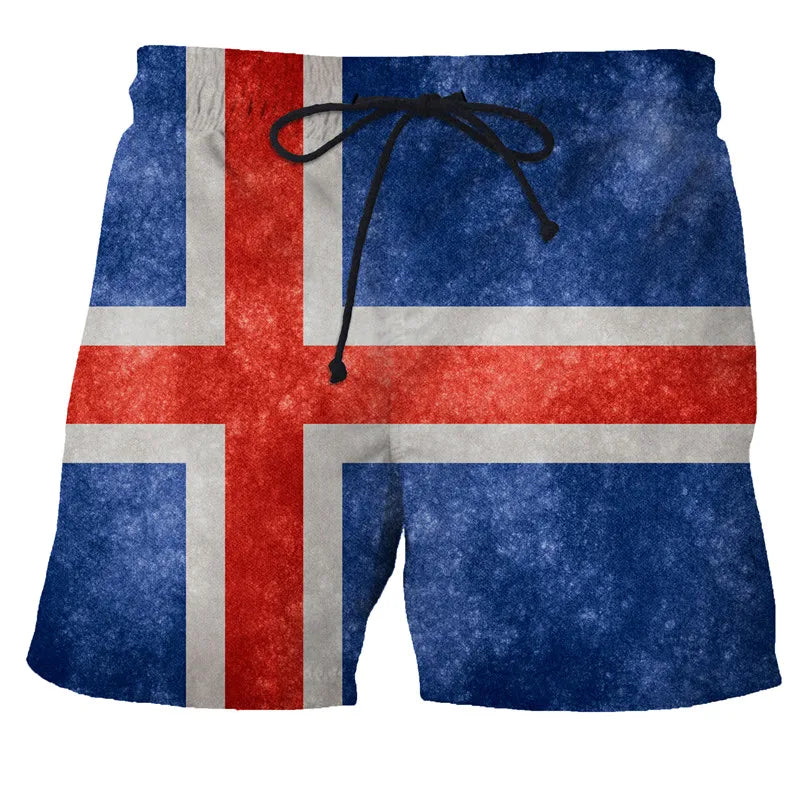 Men's Swimwear Shorts Spain Flag 3d Surfing Board Short Kids Beach Shorts Men Trunk Masculina Swimsuit Sports Pants Briefs Boy