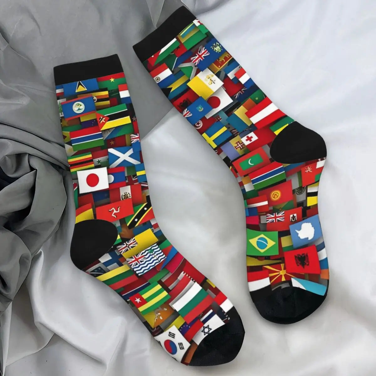 Flags Of All Countries Of The World Stockings Design Harajuku Socks Winter Anti Bacterial Socks Men Outdoor Breathable Socks