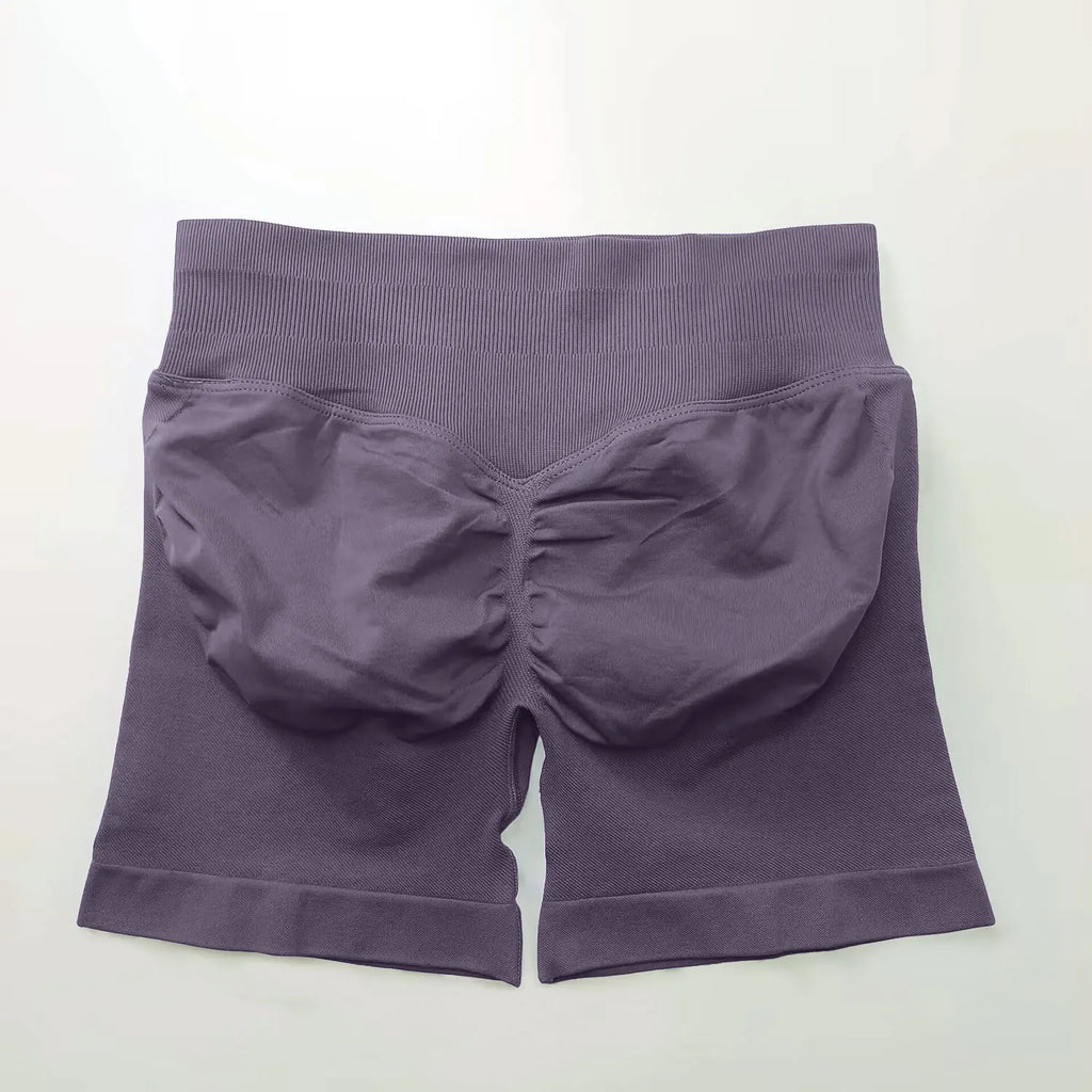 Short de sport sans coutures NCLAGEN 4,5 pouces pour femme, effet push-up, idéal pour le fitness, le yoga et la course à pied. 