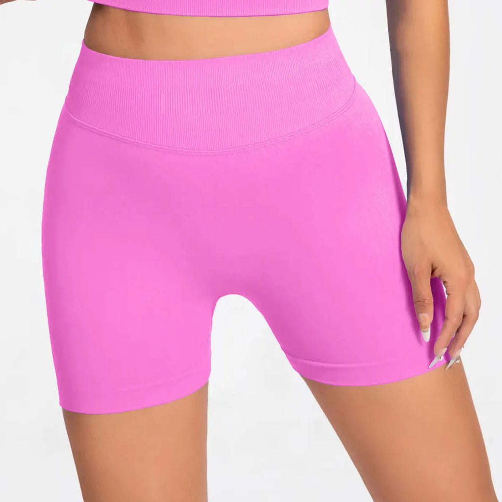 Short de sport sans coutures NCLAGEN 4,5 pouces pour femme, effet push-up, idéal pour le fitness, le yoga et la course à pied. 
