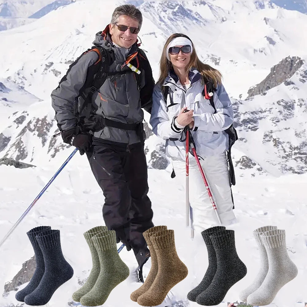 3 Pairs Winter Thick Towel Men's Socks Man's Outdoor Sports Long Socks Cold Resistant Frost Proof Snow Socks For Man Gift 39-44
