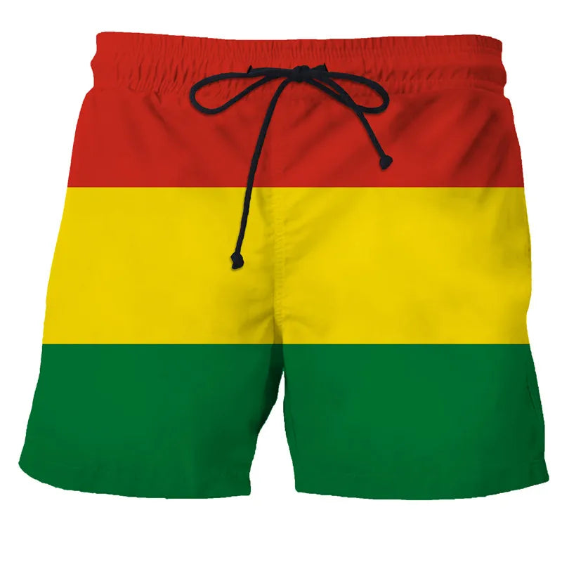 Men's Swimwear Shorts Spain Flag 3d Surfing Board Short Kids Beach Shorts Men Trunk Masculina Swimsuit Sports Pants Briefs Boy